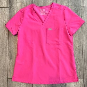 Figs Electric Orchid Catarina One Pocket Scrub Top